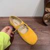 Französisches Wildleder Flache Einzelne Damen Schuhe für Frühling und Sommer Sanfte Mary Jane Ballett Abendschuhe