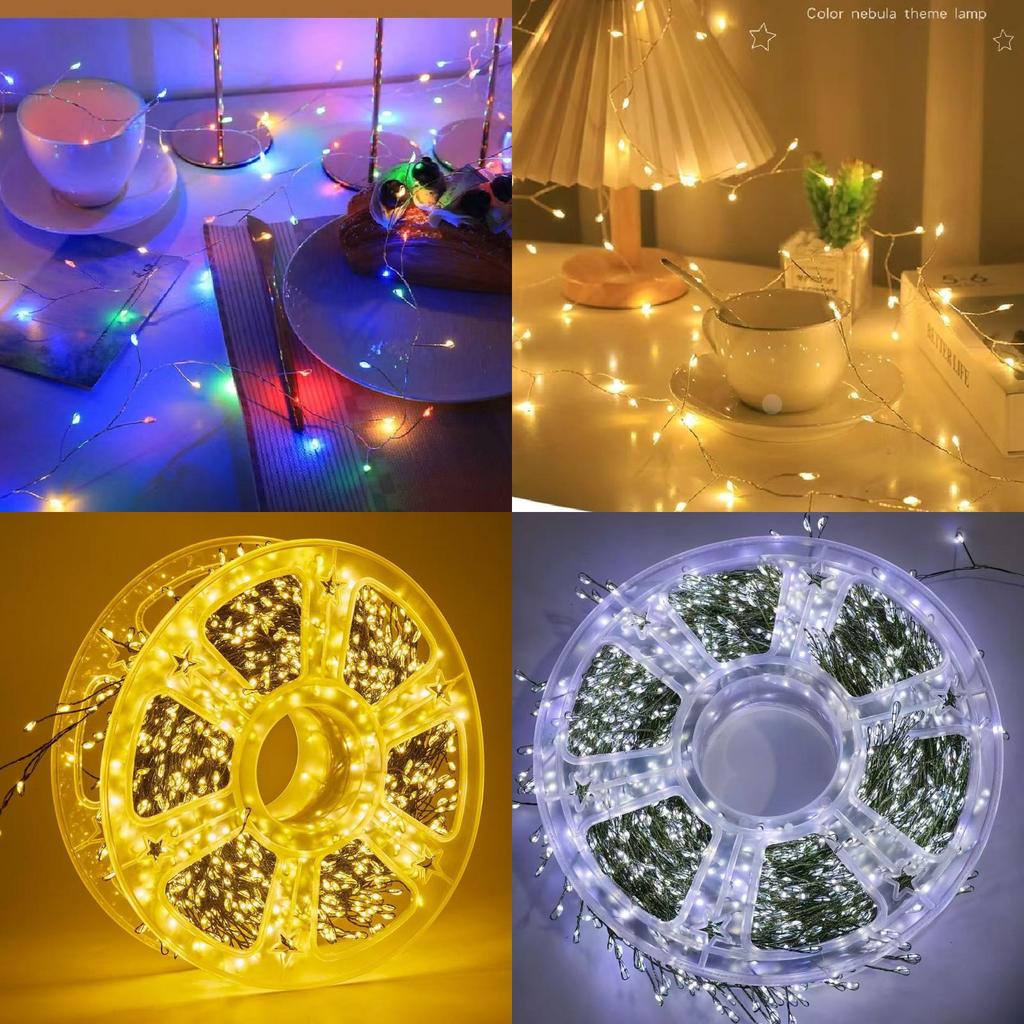 Firecracker Copper Led Wire Light String Green Outdoor Holiday Supplies Garden