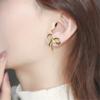 Elegant Gold Color Butterfly Knot Earrings Stylish Ear Piercing Ear Pendant Jewelry Cute Ear Studs Jewelry Accessories