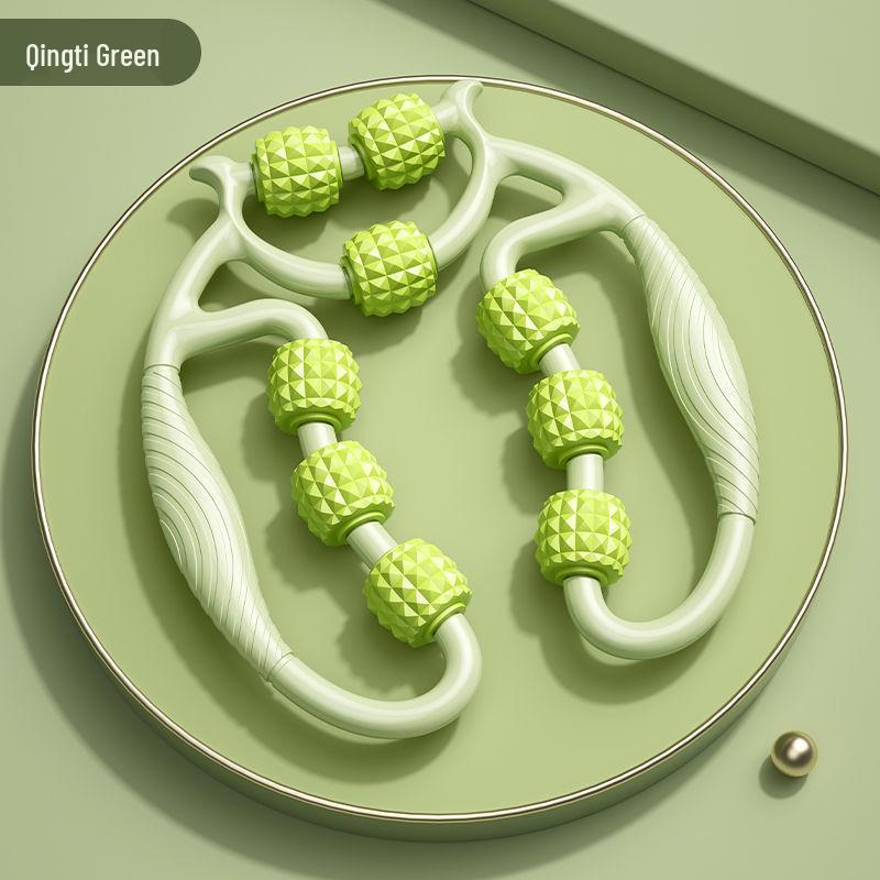 9-Wheel Leg Clamp & Thigh Muscle Massager: Yoga Roller for Beautiful Legs