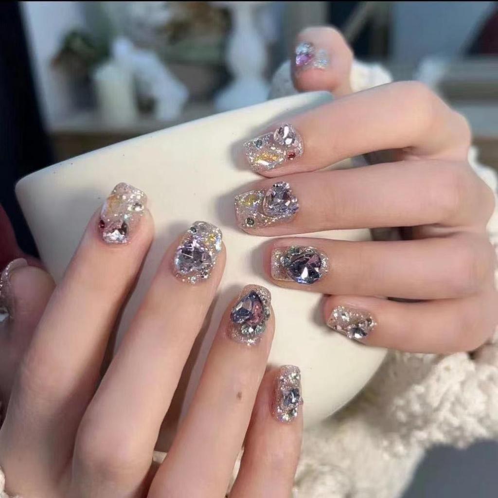 Nude Pink Gradient Cat Eye Whitening Aurora Nail Art Removable Stickers