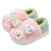 Jieliya Kids' Furry Plush Slippers - Winter Warm, Parent-Child Matching, Indoor/Outdoor Wear for Boys and Girls, Size 25