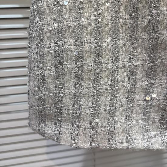 2025 Winter French Chic Sequin Tweed A-line Short Skirt