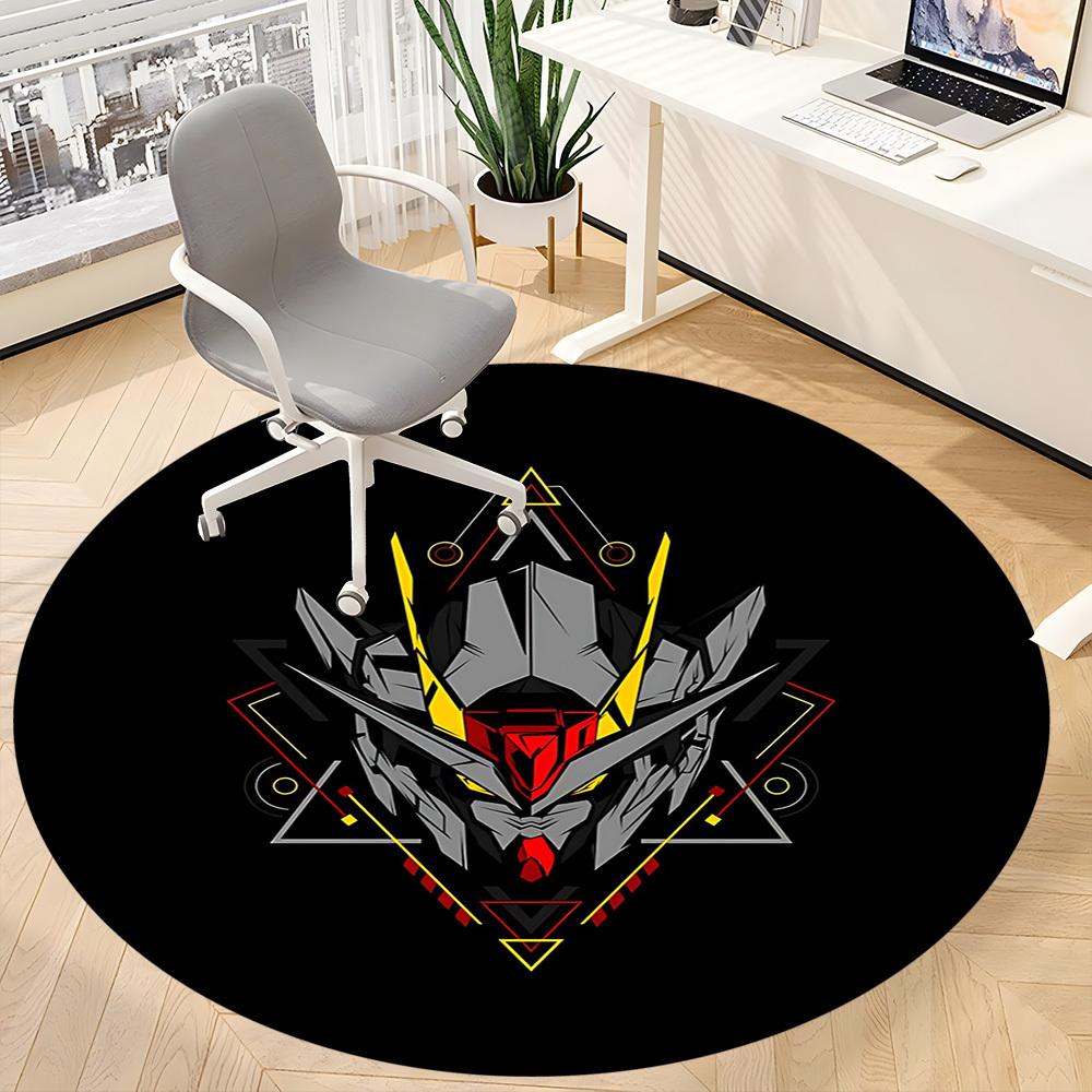 1pc Gundam Series Office Round Area Rug,  Under Office Chairs Bedroom Living Room Home Decor A0926118