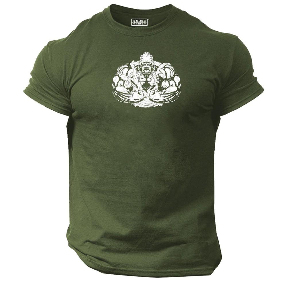 Gorilla Bodybuilding T Shirt Gym Clothing Training Workout Boxing Exercise Top