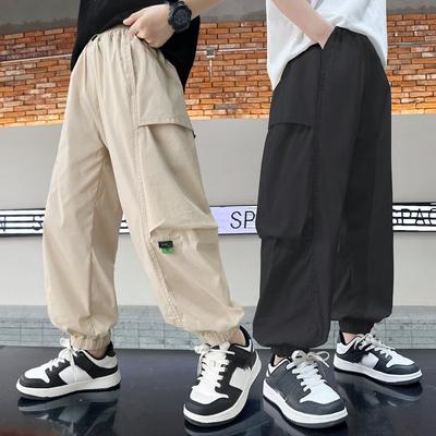 Fashionable and Versatile Children's Clothing Drawstring Trousers Loose and Versatile Sports Trousers Summer Thin Boys Trousers