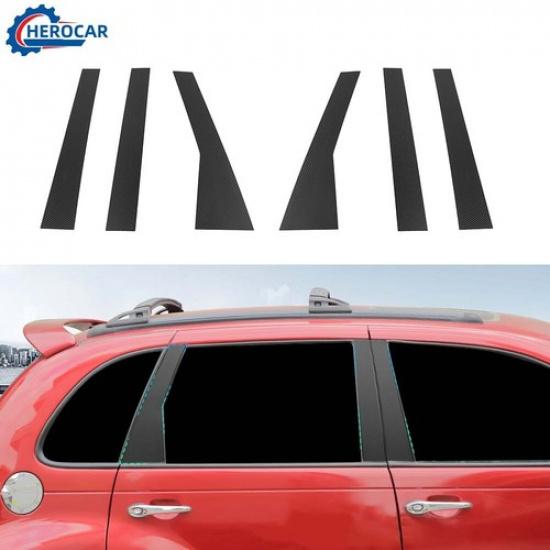 Kohlefaser Fenster B-Säulen Verkleidung Aufkleber für Chrysler PT Cruiser 05+