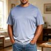 Men's Big Size Comfortable Breathable Casual Loose Fit T Shirt Top Soft Fabric Short Sleeve Crew Neck Tee for Everyday Wear