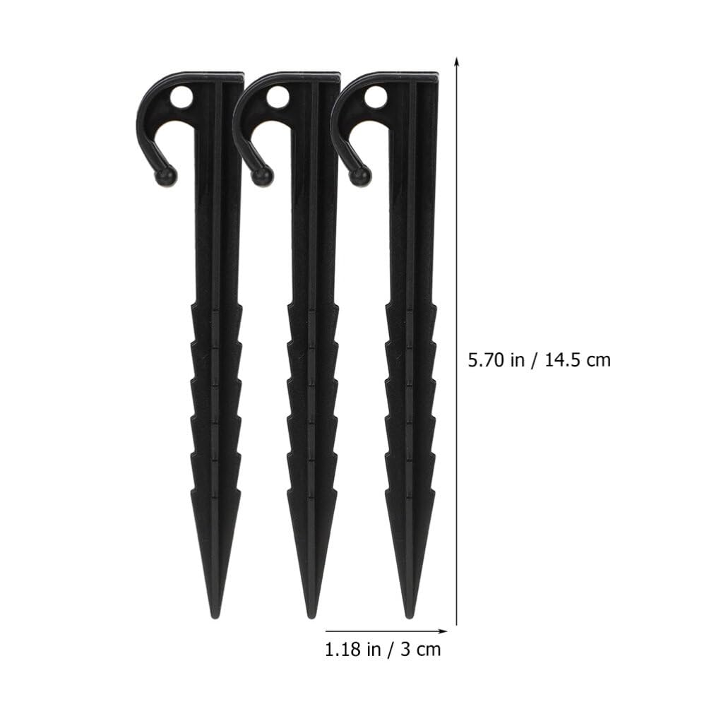 TENDYCOCO Tent Pegs, Plastic Pegs, Camping Pegs, High-Strength Resin, Lightweight, Smooth Drive-In, Hard To Pull Out, Plastic Stakes, 100pcs