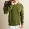Peimeng Men's Cashmere-Blend Seagull Collar Pullover Sweater