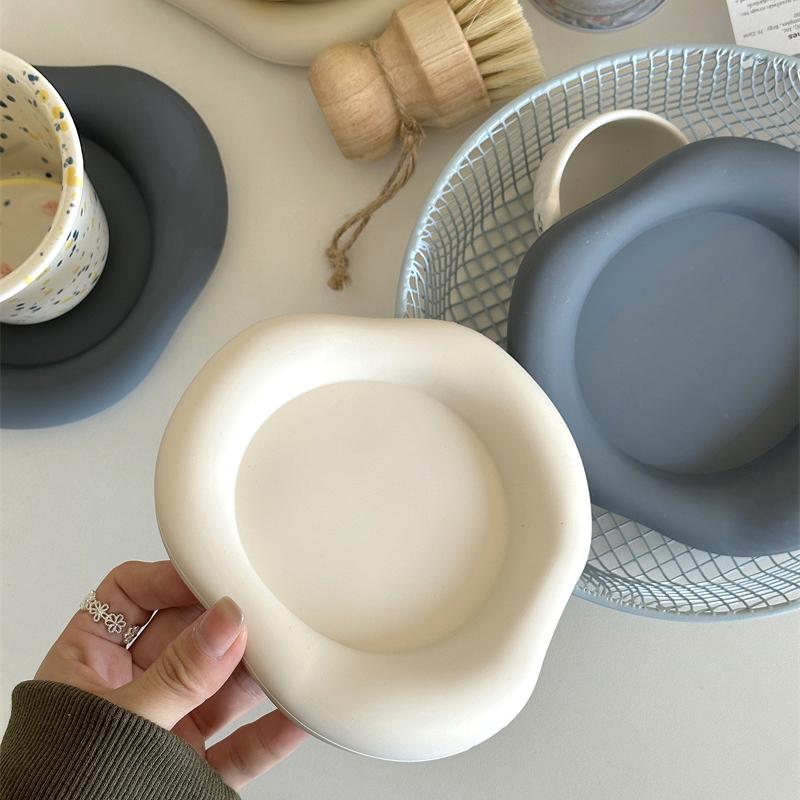 Nordic Storage Tray Cup Coaster Kitchen Decorative Tray Heat Insulated Pad Desktop Placemat Cups Holder Photo Props