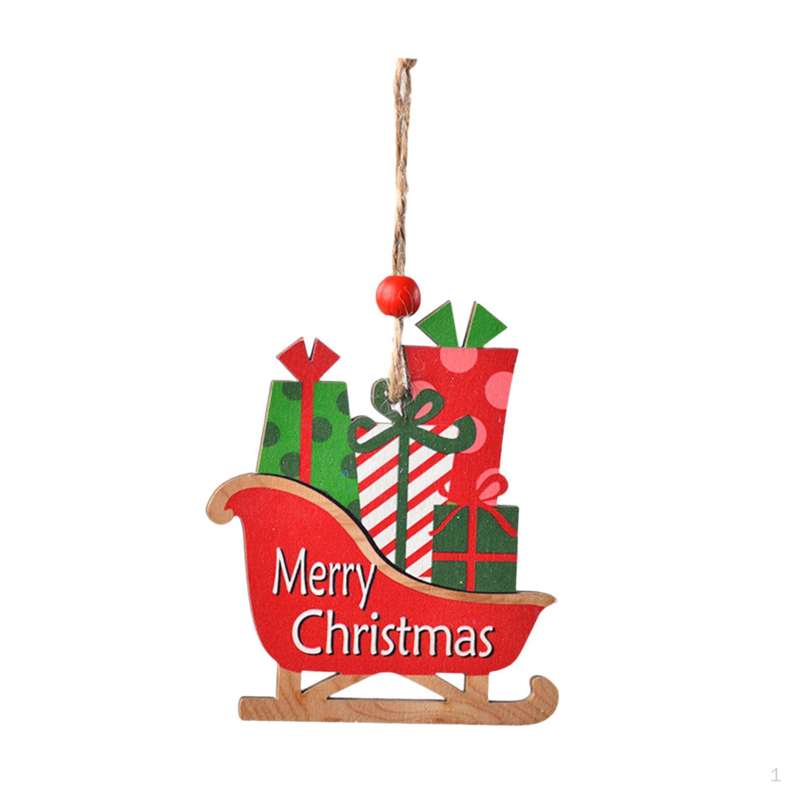 

Подвесные украшения для автомобилей Подарки, Рождественские украшения для автомобилей из дерева, Грузовик для Sleigh