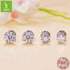 One Carat Sparkling Moissanite Stud Earrings, Exquisite Luxury S925 Silver Moissanite Earrings.