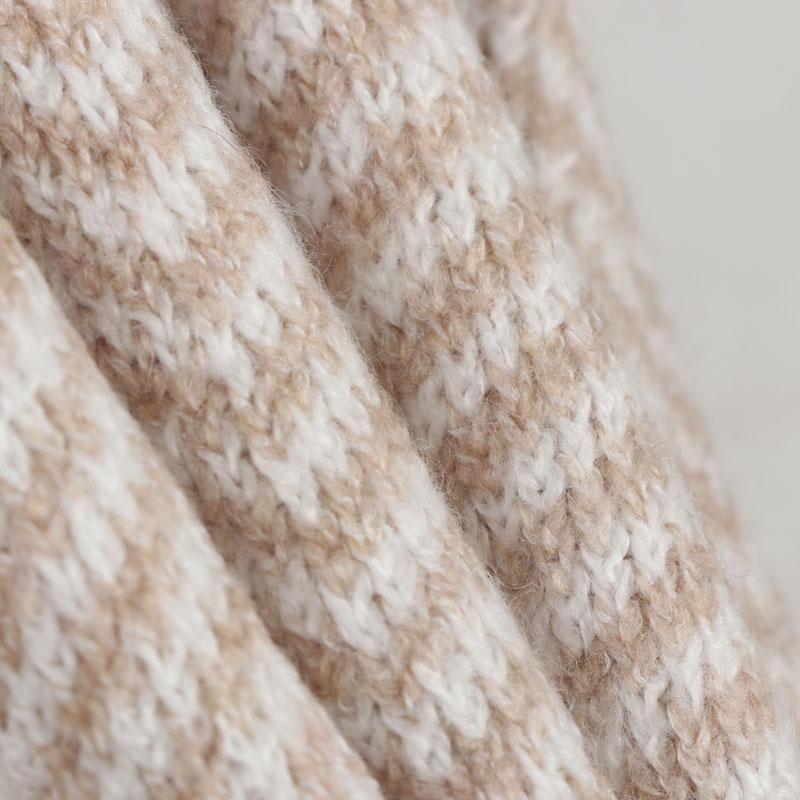 Sunshine House Autumn and Winter Export European and American plus Size Women's Clothes Wave Stripes Long Sweater Coat Knitwear Cardigan