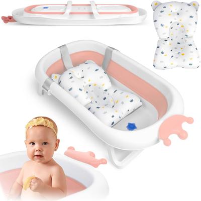 Baby Bathtub with Pillow RK-280 White and Pink