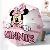 Disney Minnie Mouse,Pink Background,Stars Manual Opening and Closing Umbrella, 8-Rib Reinforced Folding Design, Lightweight