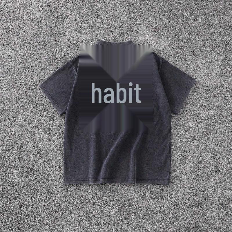 VUJADE TALK Distressed American Retro Streetwear Summer Vibe Loose T-Shirt