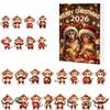 2D Christmas Advent Calendar Day Countdown with Hanging Ornaments, Christmas Tree Decorations for Holiday