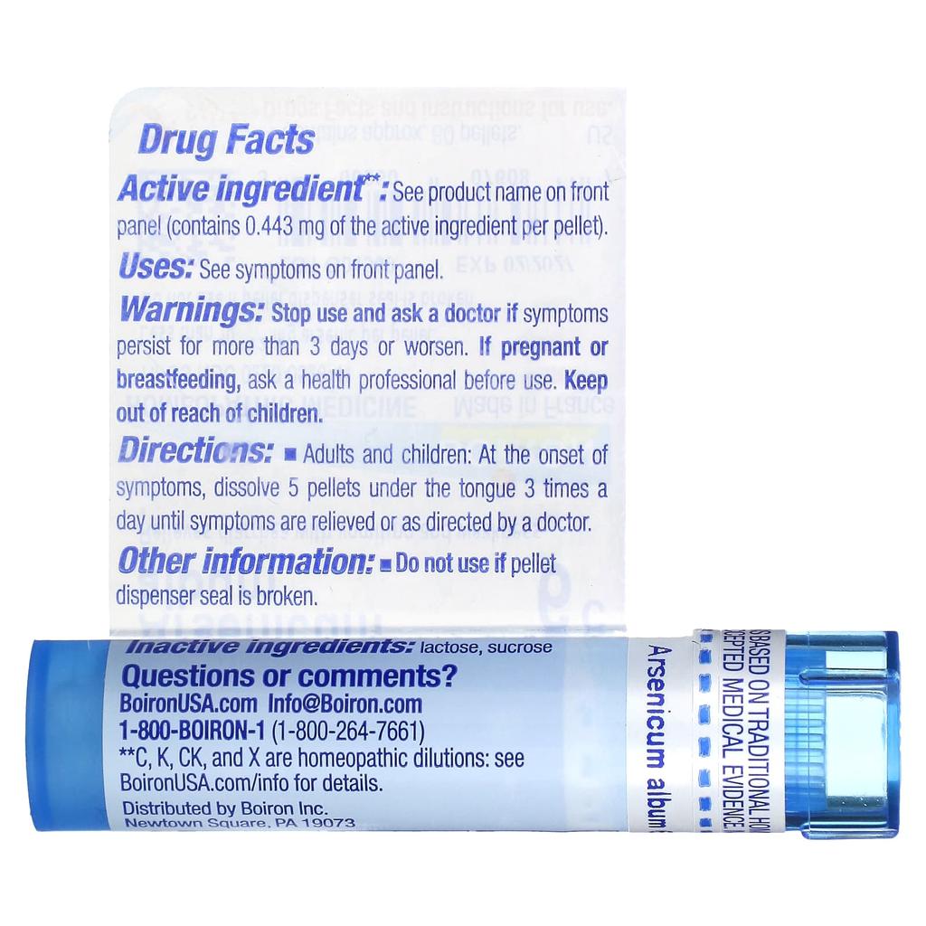 BOIRON Arsen-Fotoalbum, 6C, ca. 80 Kügelchen.