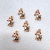20  new high-quality zinc alloy Christmas reindeer pendants, suitable for DIY jewelry making - perfect accessories for earr