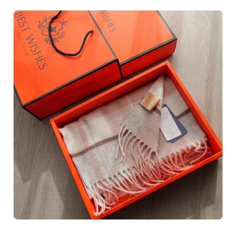 

HANDUNYOU Australian Wool Plaid Scarf