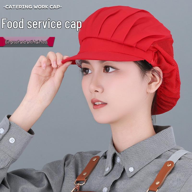 Women's Breathable Dustproof Kitchen Chef Hat - Sanitary Head Cover for Catering and Workshops