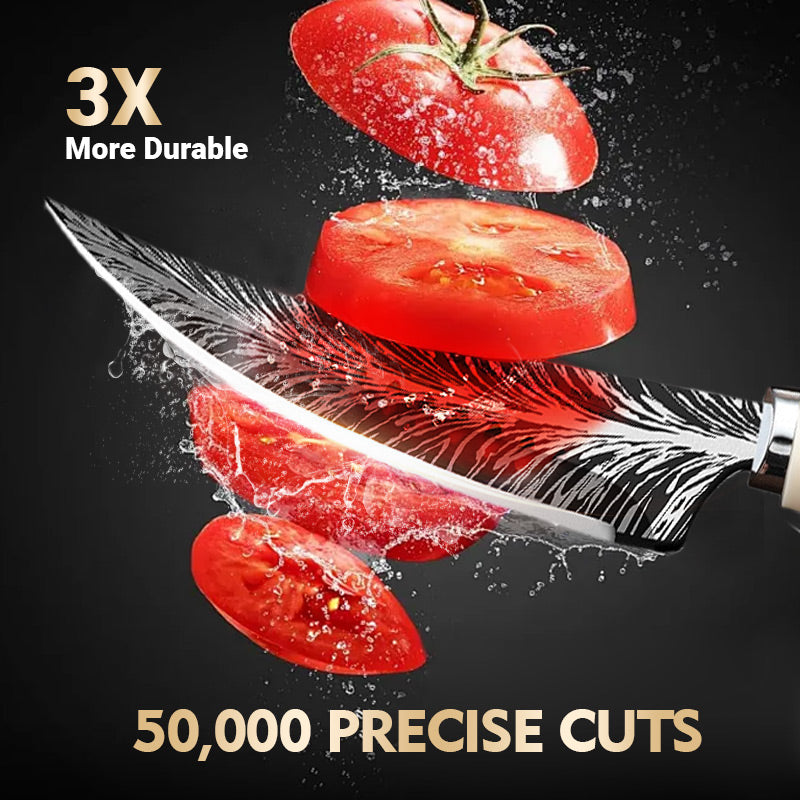 Stainless steel kitchen multi purpose knife suitable for steak bone removal meat slicing and fruit cutting comes with a gift box