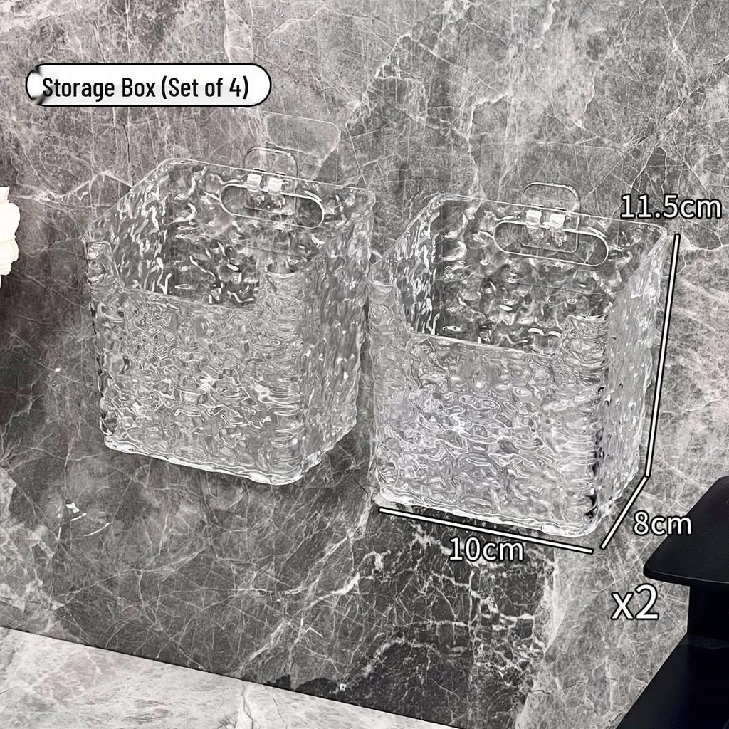 Nástěnný držák na žínky a zubní kartáčky - Úložný box bez nutnosti vrtání