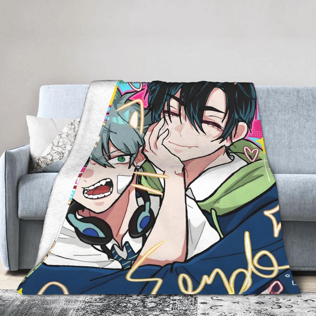 Coperte Anime Stage Alien in Pile Primavera/Autunno Multifunzione Coperta Morbidissima per Letto Ufficio Copriletti