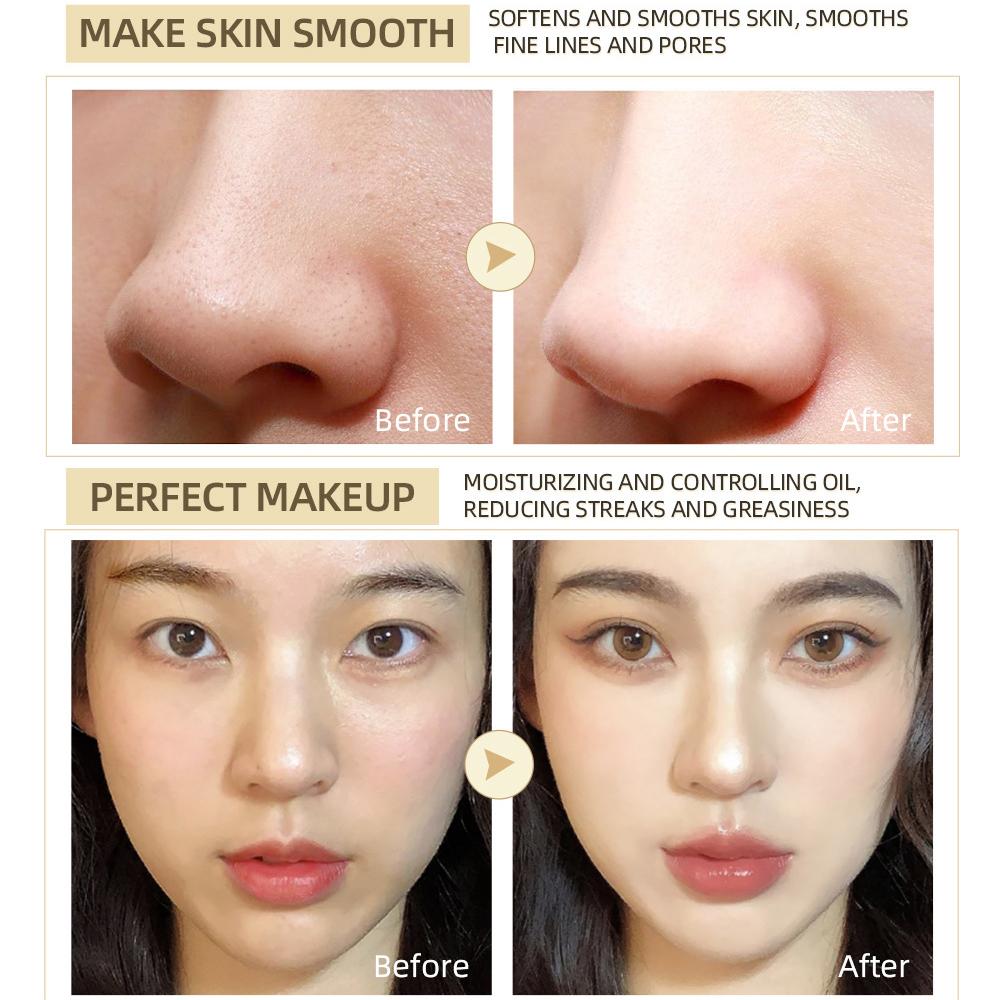 QIBEST Makeup Primer Nude Makeup Long-lasting Concealer Moisturizing Primer Invisible Pores Brighten Skin Tone