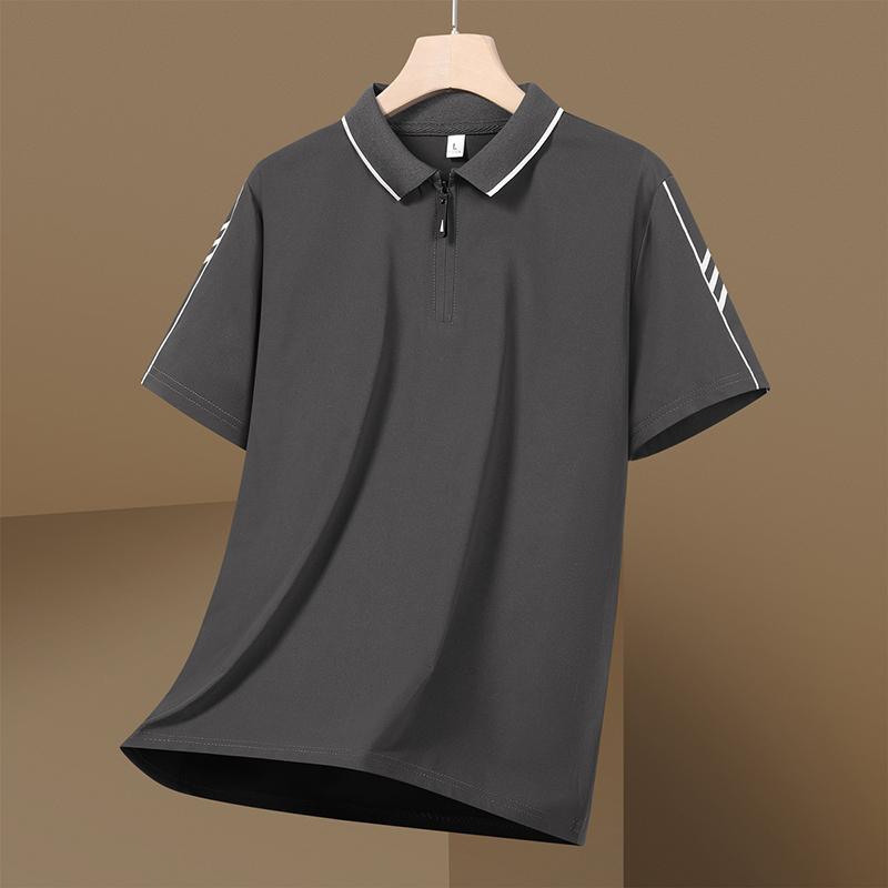 Summer Casual Polo Shirt Men's Business Versatile Men's Style Summer Casual Loose Collared Short Sleeved T-shirt
