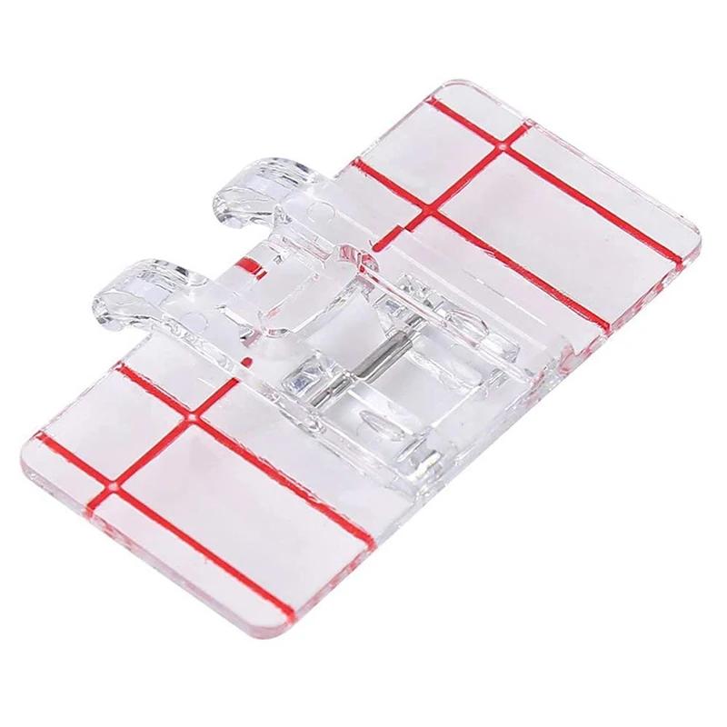 Plastic Clear Parallel Stitch Tool Foot Presser Border Guide Foot Domestic Sewing Machine Accessories