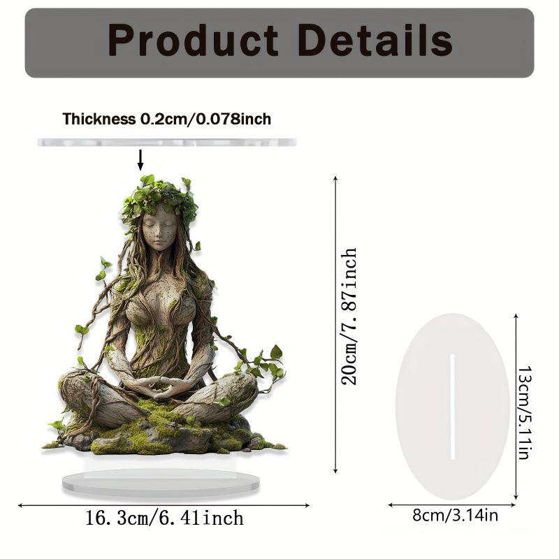 

Tree Elf Garden Wooden Pile Fairy Garden Wooden Pile Decoration Acrylic Courtyard Logo 2D Garden Courtyard Lawn Decoration зелёный