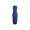 adidas Women's Ribbed Sleeveless Bodycon Dress Dark Blue Women IR6126