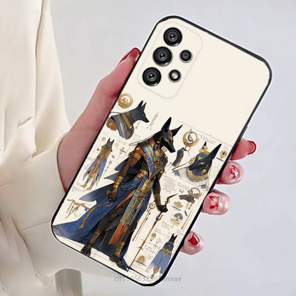 Anubis Egyptian God Phone Case for Samsung Galaxy A73,23,53,33,14,24,13,72,22,52,32,54,A34 Soft Cover