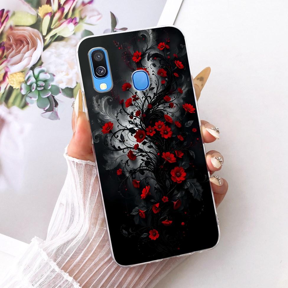 For Samsung A40 Case Transparent Cute Cat Fashion Butterfly Funny Painted Phone Casing For Samsung Galaxy A40 SM-A405F Cover