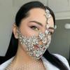 Handmade Crystal Half Face Jewelry Cosplay Party Props Girl Birthday Gift