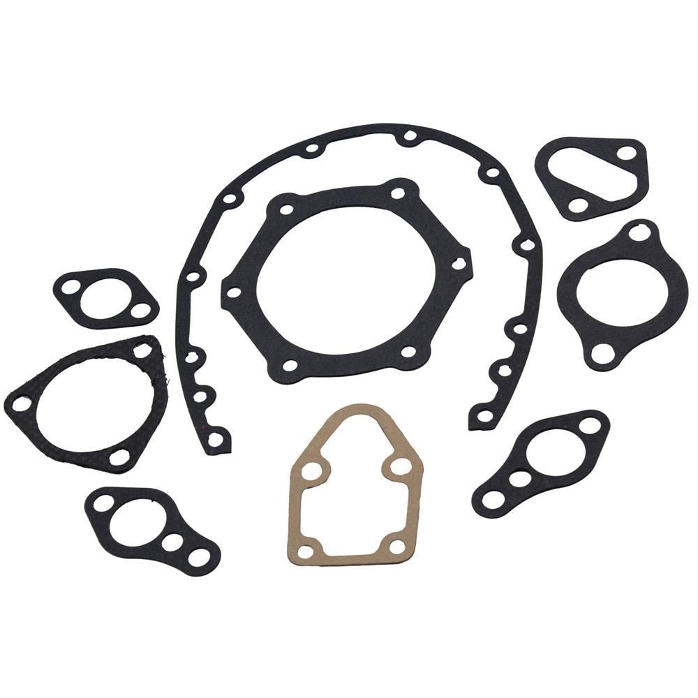 For Chevrolet SBC 283 327 350 5.7L Full Gasket Set, Early Style 2 Piece Rear Main Seal Engine Rebuild Kit