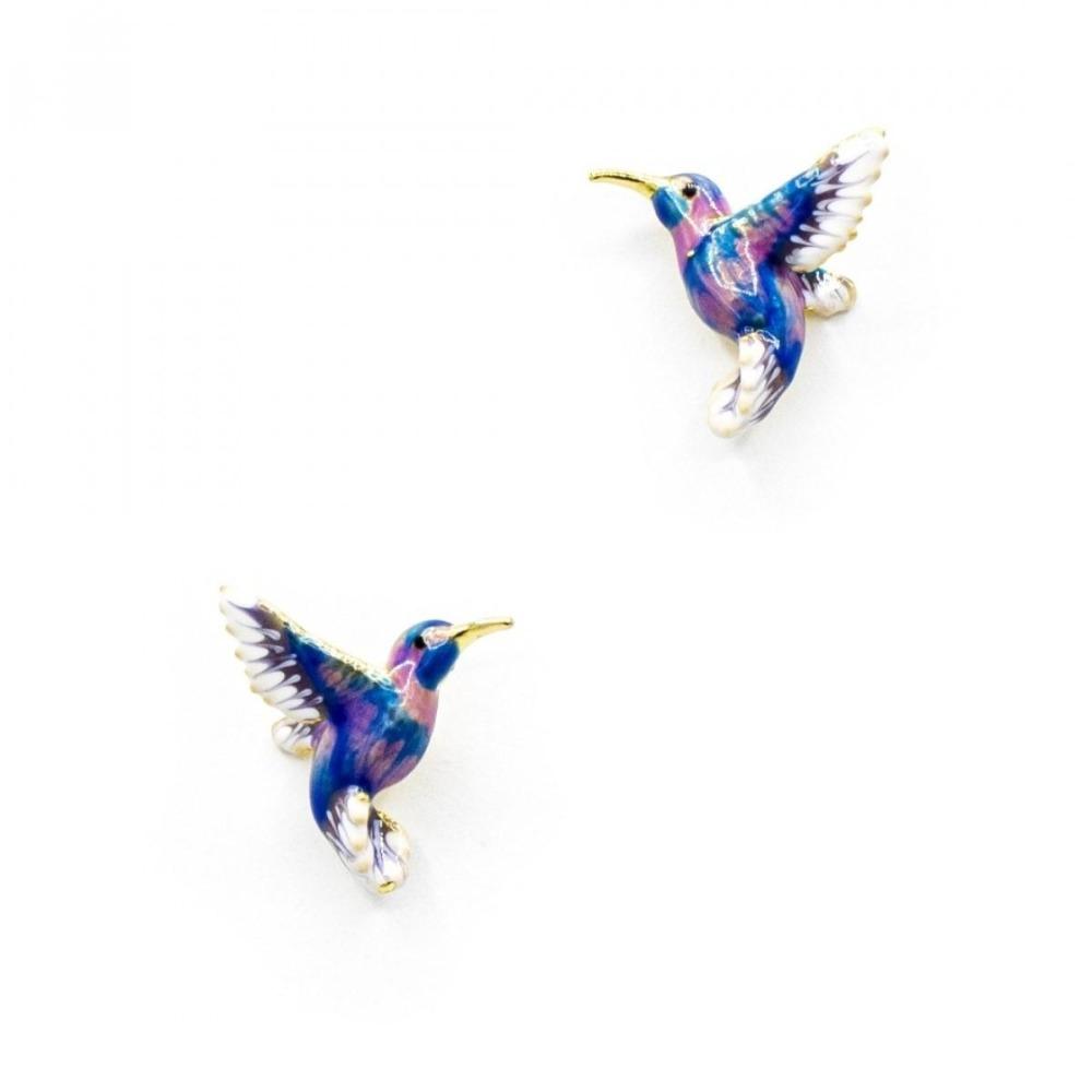 Cute Hummingbird Shape Oil Drop Earrings Popular Ear Jewelry Oil Drop Earrings Women