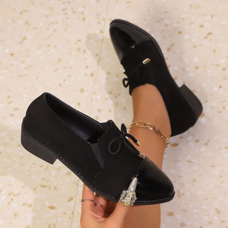 

Модные лоферы с леопардовым принтом Женские 2025 Легкие слипоны для ходьбы для женщин Большой размер Комфорт Толстый каблук Челси 36 чёрный