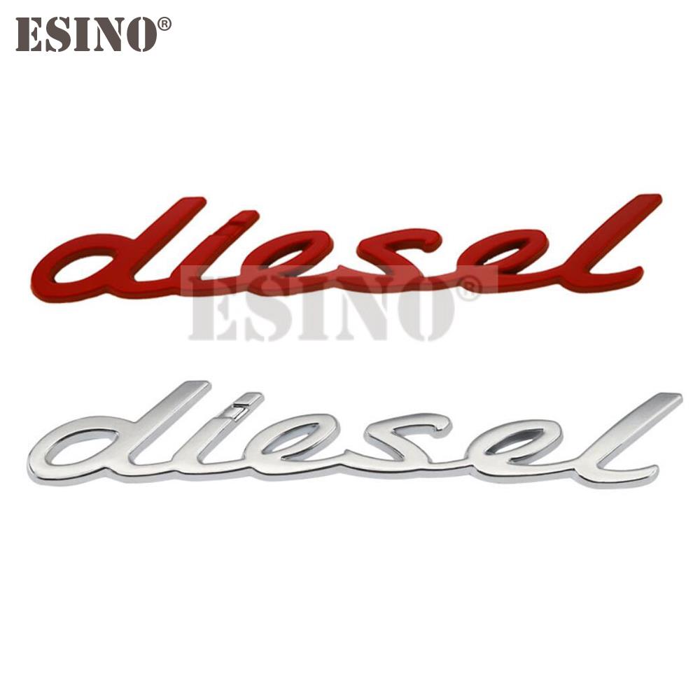 Car Styling 3D Diesel Metal Chrome Zinc Alloy Emblem Logo Car Badge Body Trunk Fender Adhensive Emblem Auto Accessory