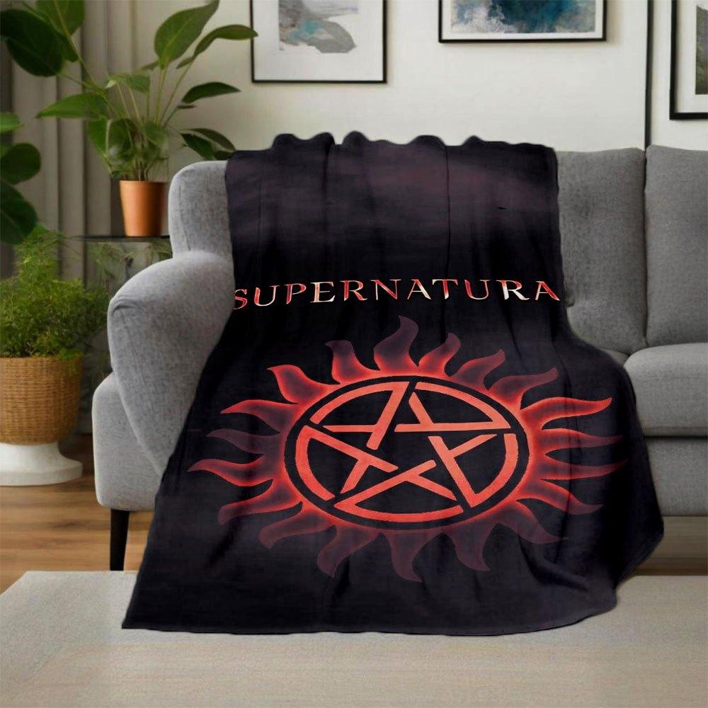 "Supernatural Anti-Possession Symbol Phone Case Cover"Blanket Flannel Throw Blanket for Sofa, Bed, Travel, Camping, Office, Couch, Chair, An