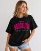 Unisexs Tshirt With A Brooklyn New York Print Crew Neck Short Sleeves Comfortable Casual Streetwear Y2k Hiphop Style