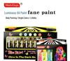 Luminous 12-Color Twist-Up Face Paint Crayon Set for Clean Hands and Halloween Body Art
