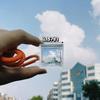 1Pc Blank Acrylic Pixel Filter Keychain Clear Frame Keyring Couple Anniversary Graduation Bag Pendant Diy Accessories