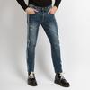 Seuteulaikeu Vintage Wash Double Line Eyelet Jeans