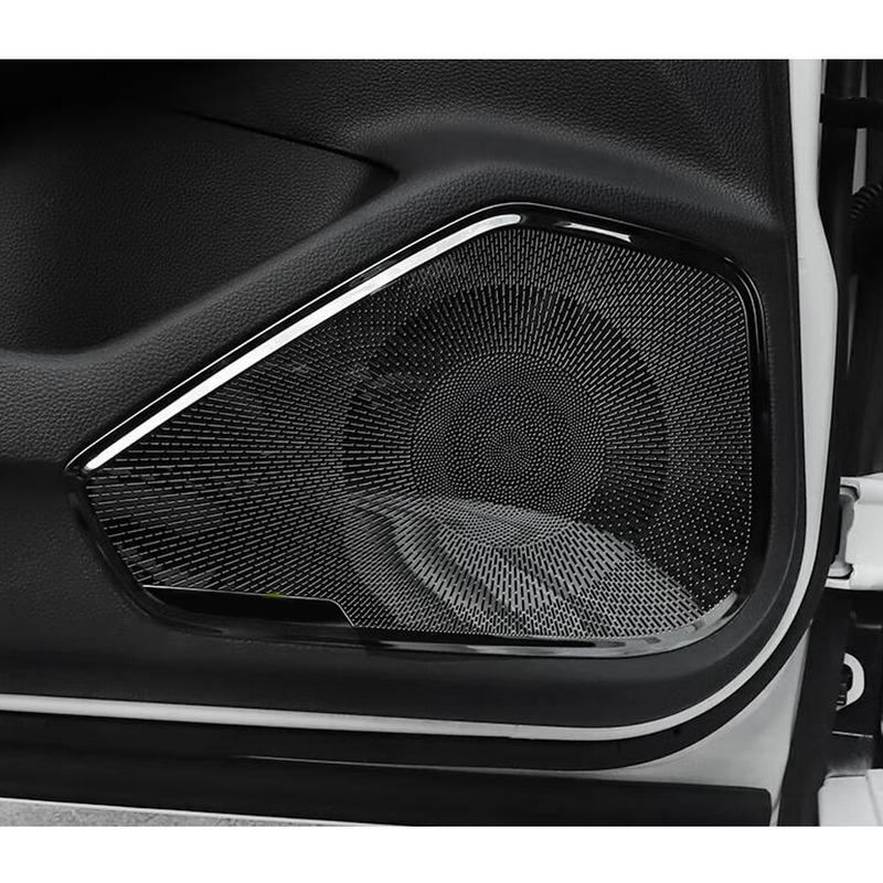 Car Inner Door Audio Speak Cover Stainless Steel Stereo Trim Accessories Cover Frame For Honda Civic 11th Gen   2024