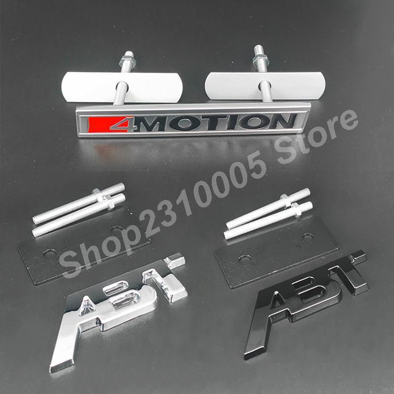 Letters Emblem for ABT 4MOTION Car Front Grille Mesh Badge Trunk Fender Side Logo Sticker