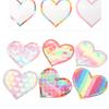 Rainbow Heart Sew On Patches Assorted Colors Heart Shaped Patch  DIY Craft