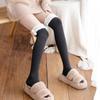 Over Above Knee Socks Long Thigh High Womens Stockings Warm Winter Ladies Girls Black Knitting Cotton Socks Thick Fur Ball